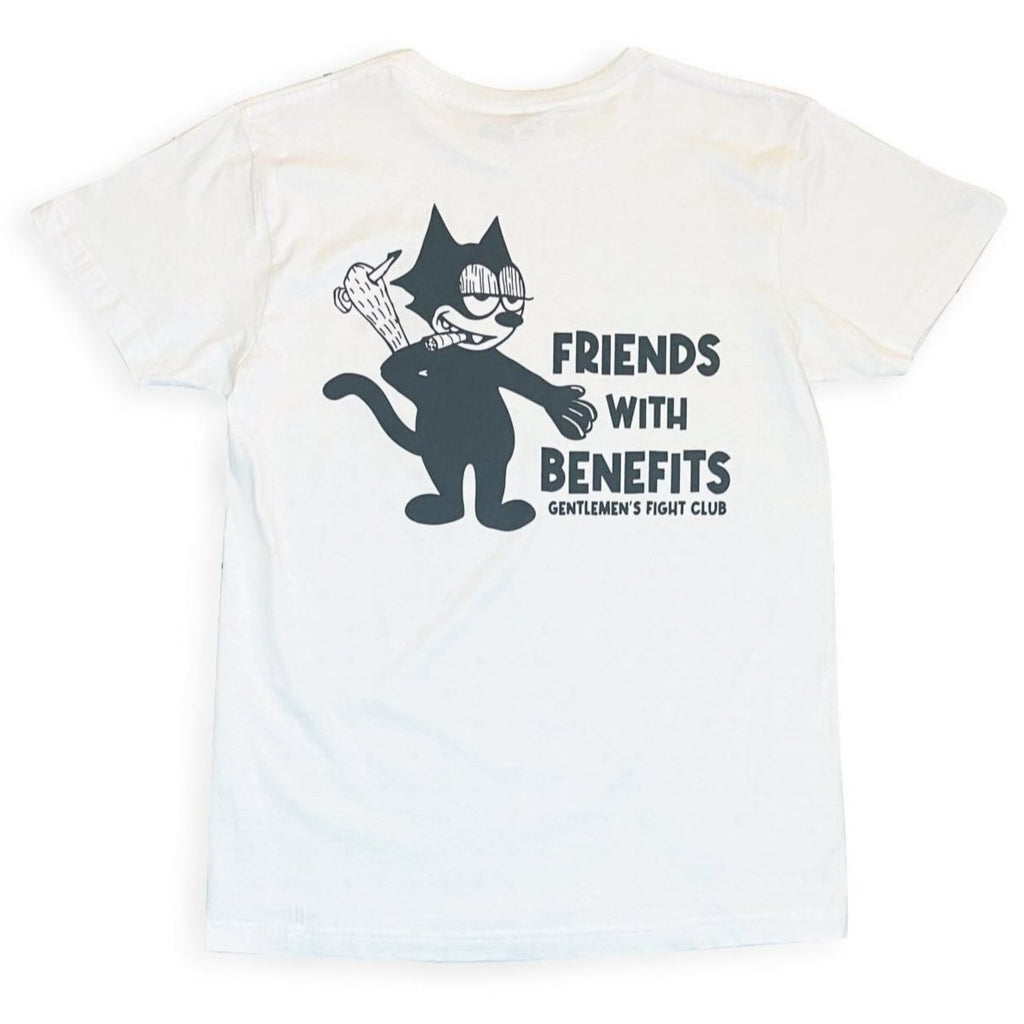 'Friends With Benefits'  LIGHTWEIGHT Short Sleeve T-Shirt White