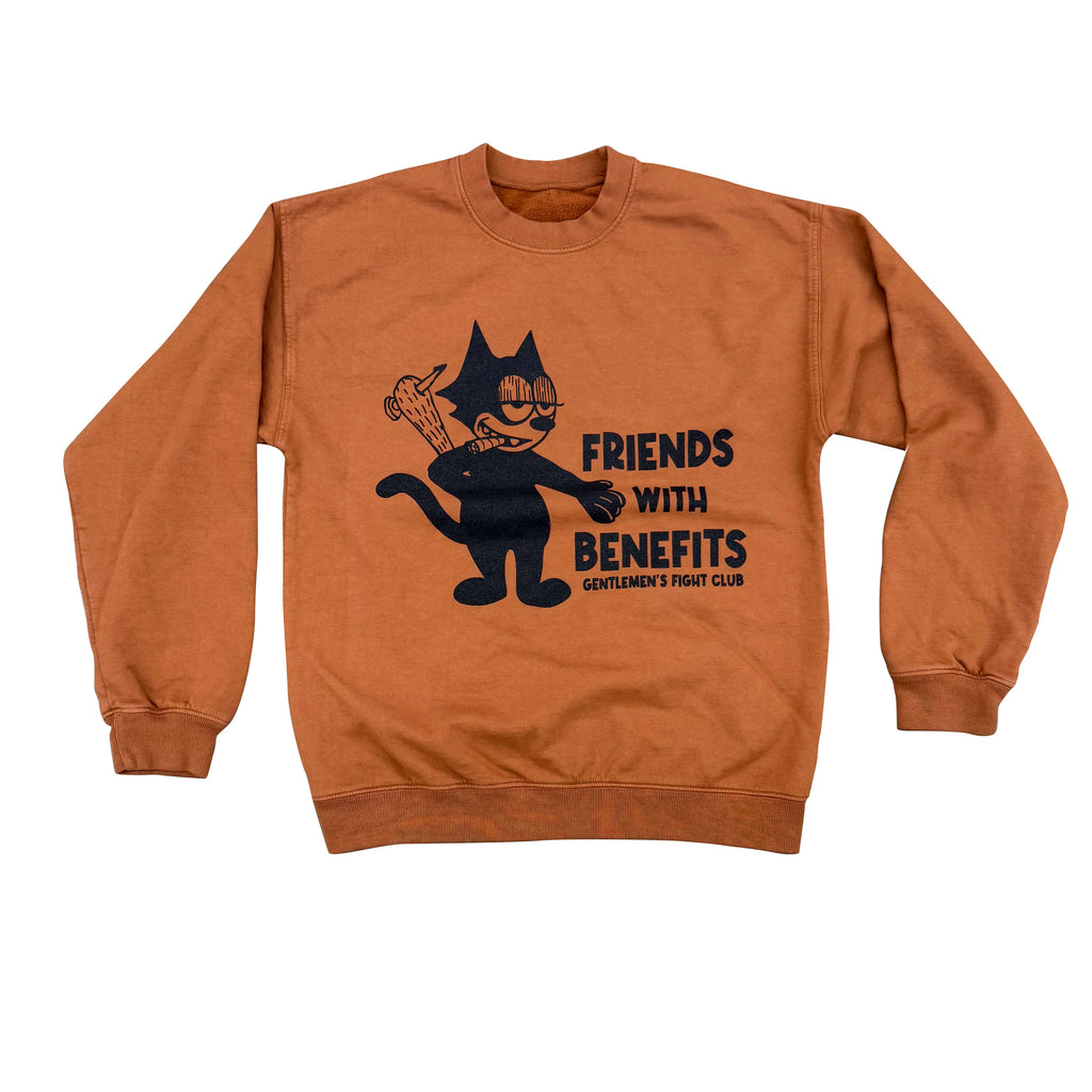 GFC FRIENDS WITH BENEFITS Crewneck Sweatshirt Chestnut