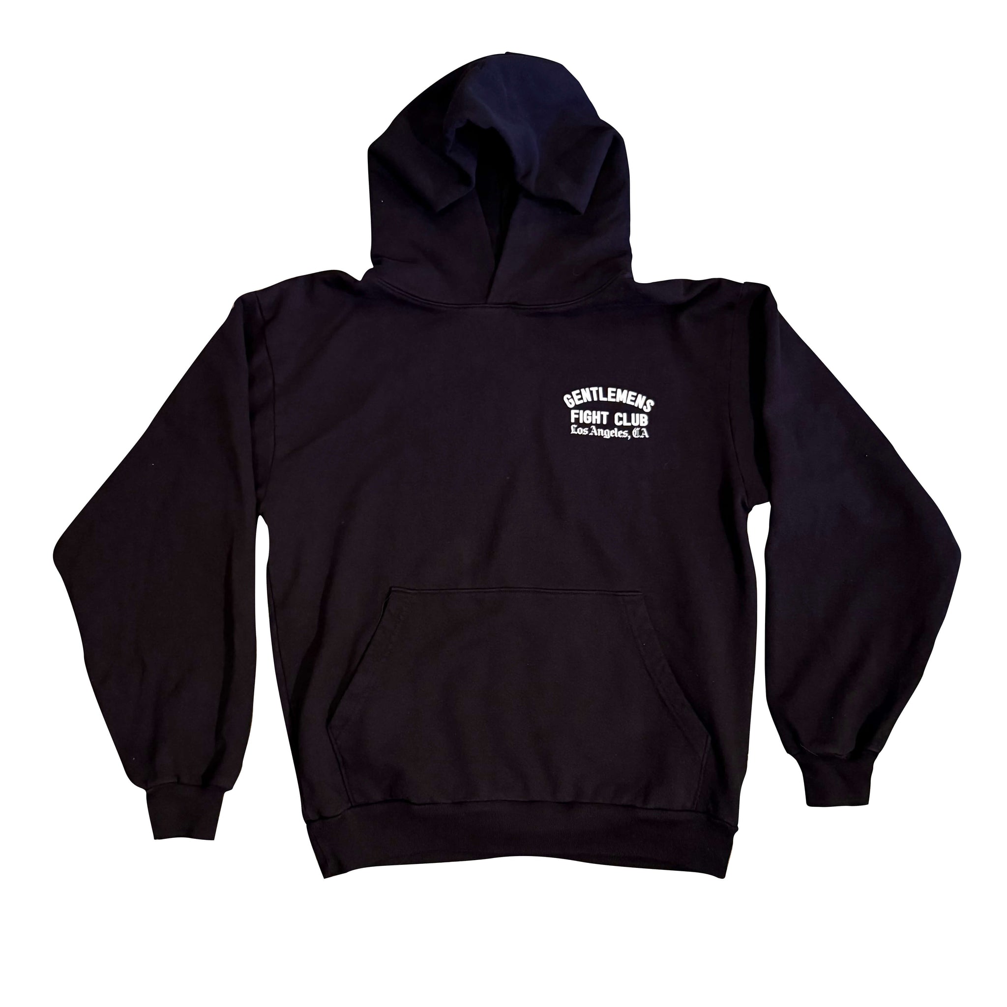 GFC Los Angeles Pullover Hoodie Black 14oz Heavy Fleece PRINTED