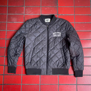 Classic HLP Quilted Nylon Packable Bomber Jacket Black