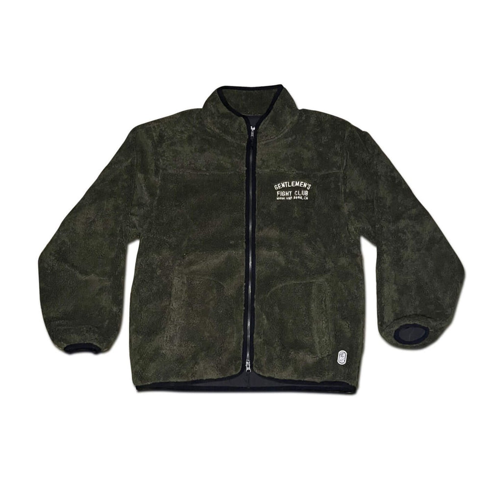 GFC x Standard Issue Embroidered Pile Fleece Zip Jacket Army Green